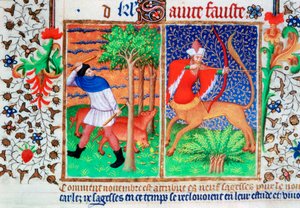 November: feeding pigs, and Sagittarius by Unbekannt