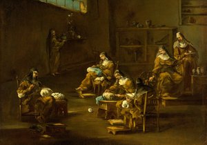 Nuns at Work by Unbekannt