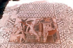 Nymphs, Roman Mosaic, Volubilis, Morocco by Unbekannt