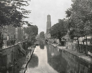 Old Canal and Dom Tower, Utrecht, Netherlands
