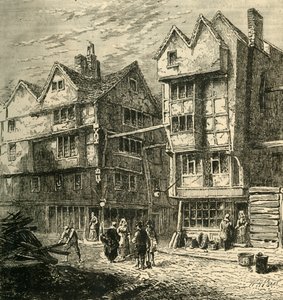 Old Houses Formerly Standing in Butchers Row, about 1800 by Unbekannt