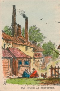 Old Houses at Brentford, 19th century by Unbekannt