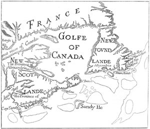 Old Map of Acadia