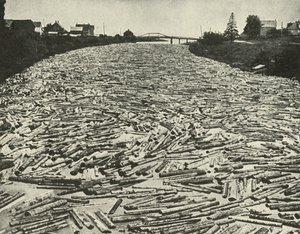 On Their Way to the Saw Mills, c1948 by Unbekannt