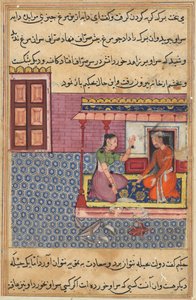 Page from Tales of a Parrot Tuti-nama: Fifty-second Night: The Pious Man