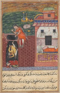 Page from Tales of a Parrot Tuti-nama: Fourth night: The two cooks... by Unbekannt