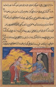 Page from Tales of a Parrot Tuti-nama: Tenth Night: The Vizier