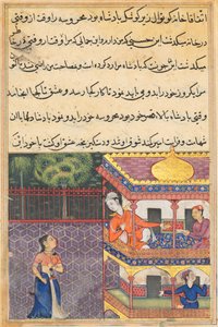 Page from Tales of a Parrot Tuti-nama: Thirty-sixth night: The king of Babylon..., c. 1560