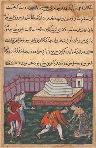 Page from Tales of a Parrot Tuti-nama: Thirty-third Night: Hearing Her Declaration of Love by Unbekannt