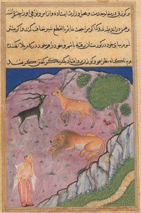 Page from Tales of a Parrot Tuti-nama: Twenty-first night: The Brahman..., c. 1560 by Unbekannt
