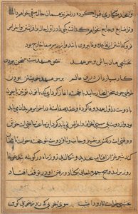 Page from Tales of a Parrot Tuti-nama: text page, c. 1560 by Unbekannt