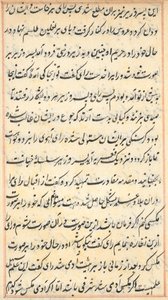 Page from Tales of a Parrot Tuti-nama: text page by Unbekannt
