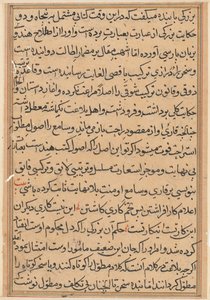 Page from Tales of a Parrot Tuti-nama: Text Page, c. 1560 by Unbekannt