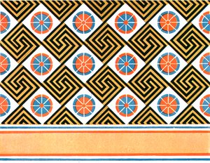 Painted Ceiling in the Tomb of Enene at Thebes, Egypt, 1928 by Unbekannt