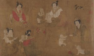 Palace Ladies Bathing Children, 11th century