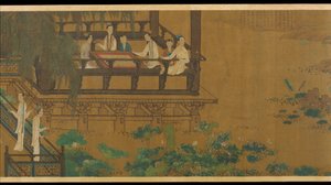 Palace Ladies by a Lotus Pond by Unbekannt