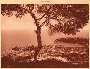 Panorama of Monte-Carlo taken from the Turbie Road, 1930 by Unbekannt