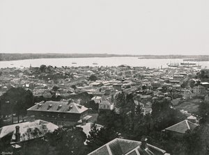 Panoramic view from the hills, Auckland, New Zealand, 1895 by Unbekannt