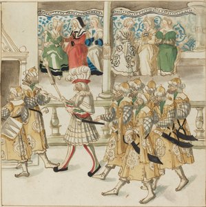 Parading Knights in Oriental Costume by Unbekannt
