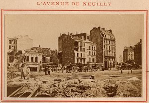Paris commune (1871): view of the avenue de Neuilly in Paris in May 1871 by Unbekannt