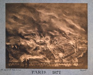 Paris in flames by Unbekannt