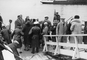 Passenger ship berthed at Molde, Norway, 1929
