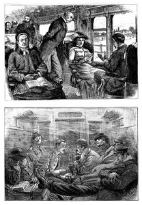Passengers on a London to Glasgow Train, 1884 by Unbekannt