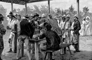 Paying West Indian labourers, 1888 by Unbekannt