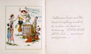 Peg dolls at a suffragette meeting