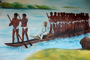 Pierre Savorgnan de Brazza painting, Brazzaville, Congo