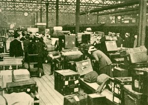 Piles of Luggage at Charing Cross Station, 1930