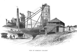 Pithead at Hebburn Colliery, Newcastle-upon-Tyne Area
