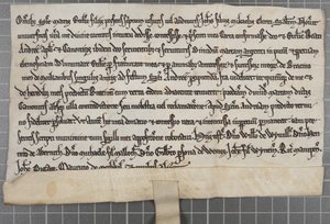 Pittance writ: Charter granting alms to the Church of St Andrew the Apostle