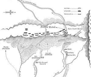 Plan of Attack on Peiwar Kotal Dec. 2, 1878