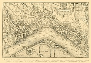 Plan of Westminster (From Nordens Survey, Taken in Queen Elizabeth