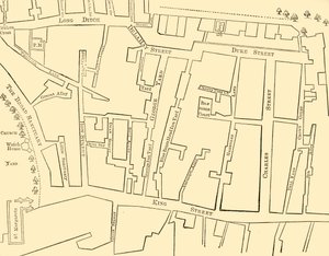 Plan of a Portion of Westminster Before the Erection of Great George Street