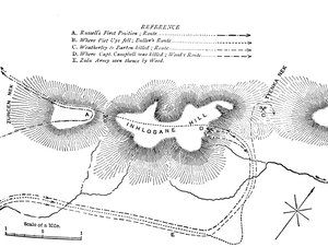 Plan of the Fight on the Inhlobane Mountain, March 28, 1979 by Unbekannt