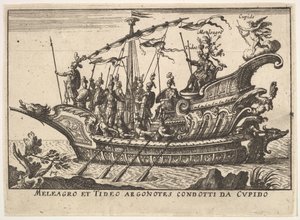 Argonauts Meleager and Tydeus led by Cupid by Unbekannt