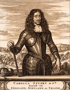 Portrait of Charles II of England 1630-1685 From: Schauplatz des Krieges, 1675