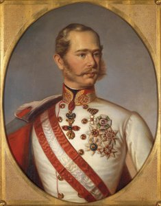 Portrait of Franz Joseph I of Austria, ca 1855 by Unbekannt