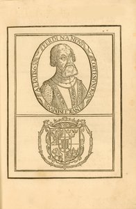 Portrait of Hernán Cortés with his coat of arms by Unbekannt