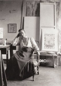 Portrait of Hilma af Klingt 1862-1944, c. 1900 by Unbekannt