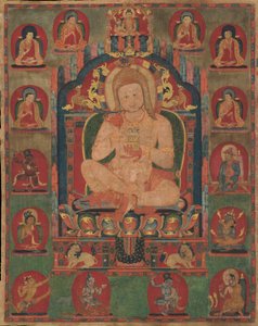 Portrait of Jnanatapa Attended by Lamas and Mahasiddhas, ca. 1350