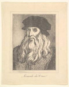 Portrait of Leonardo da Vinci from Characaturas by Leonardo da Vinci, from Drawings by William Hogarth by Unbekannt