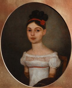 Portrait of Yelizaveta Fyodorovna Ozerova, née Zagryazyskaya 1800-1885, 1815