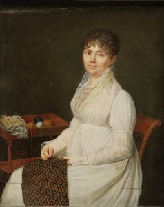 Portrait of a Woman with Tapestry Work