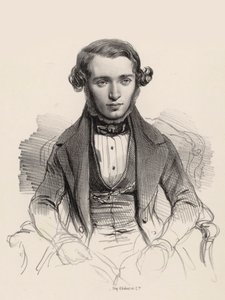 Portrait of pianist and composer Jacob Rosenhain, 1845 by Unbekannt