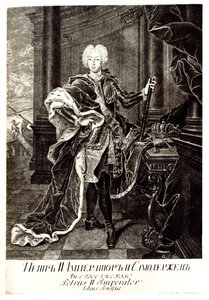 Portrait of Tsar Peter II of Russia 1715-1730 by Unbekannt
