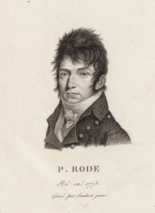 Portrait of the composer Pierre Jacques Joseph Rode by Unbekannt