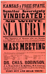 Poster Against Slavery in Kansas by Unbekannt